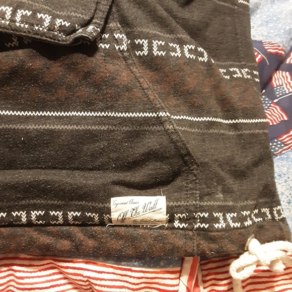 Vans Quarter Zip Tribal Print Hoodie Size M - Picture 4 of 4